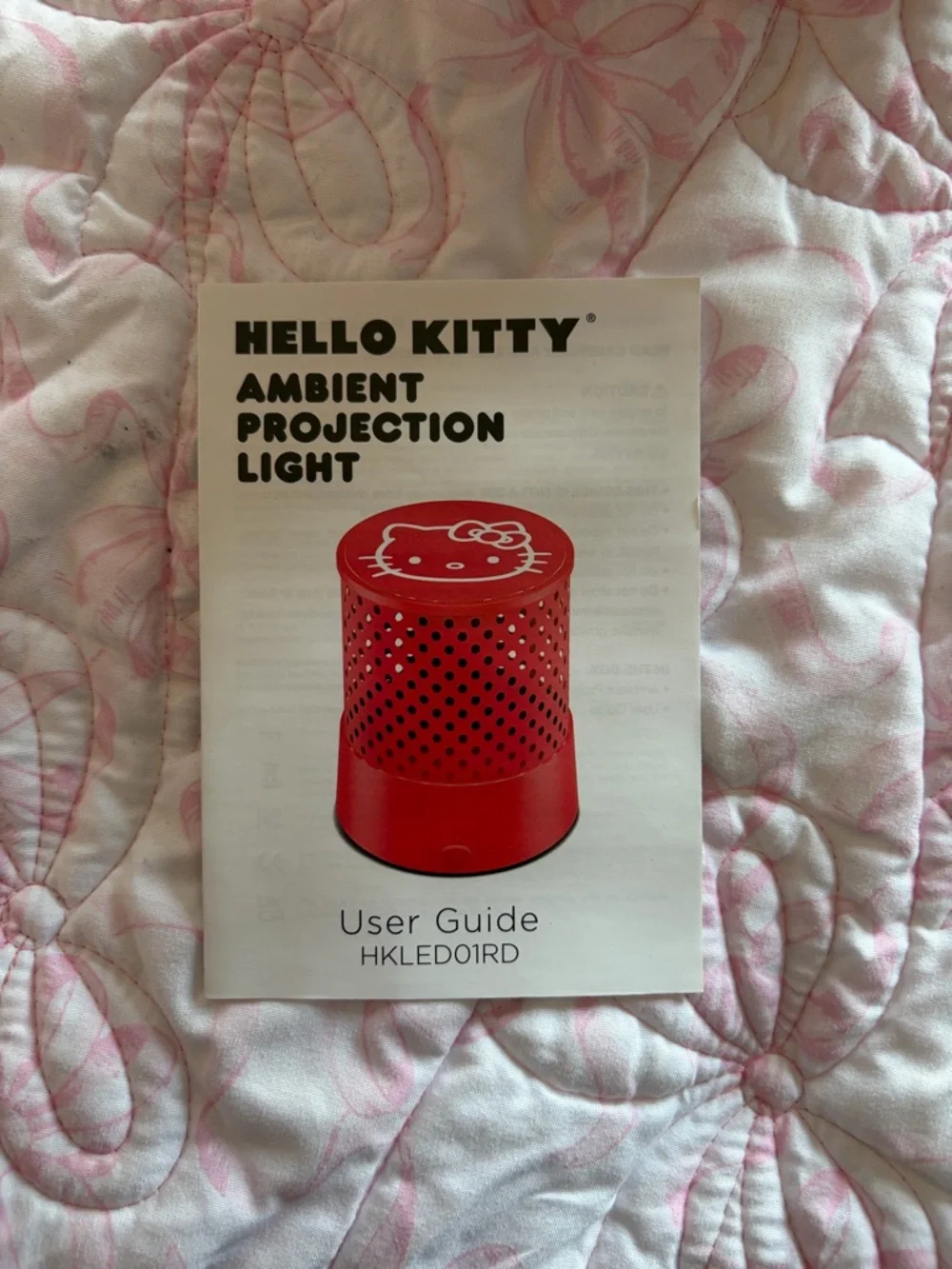 Hello Kitty Red Ambient Table Light with Polka Dot Shade